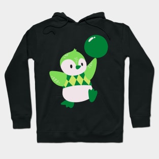 Lime green pastel penguin Hoodie